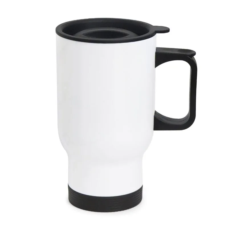 Caneca de Aço Inox Térmica Travel Mug Branca - 450ml