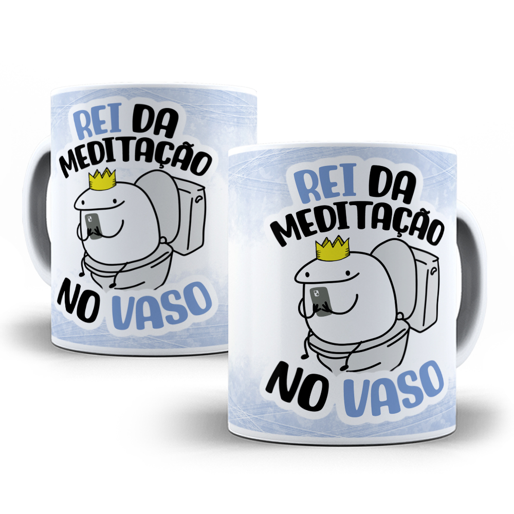 Caneca Personalizada “Rei da Meditação no Vaso” – 325ml