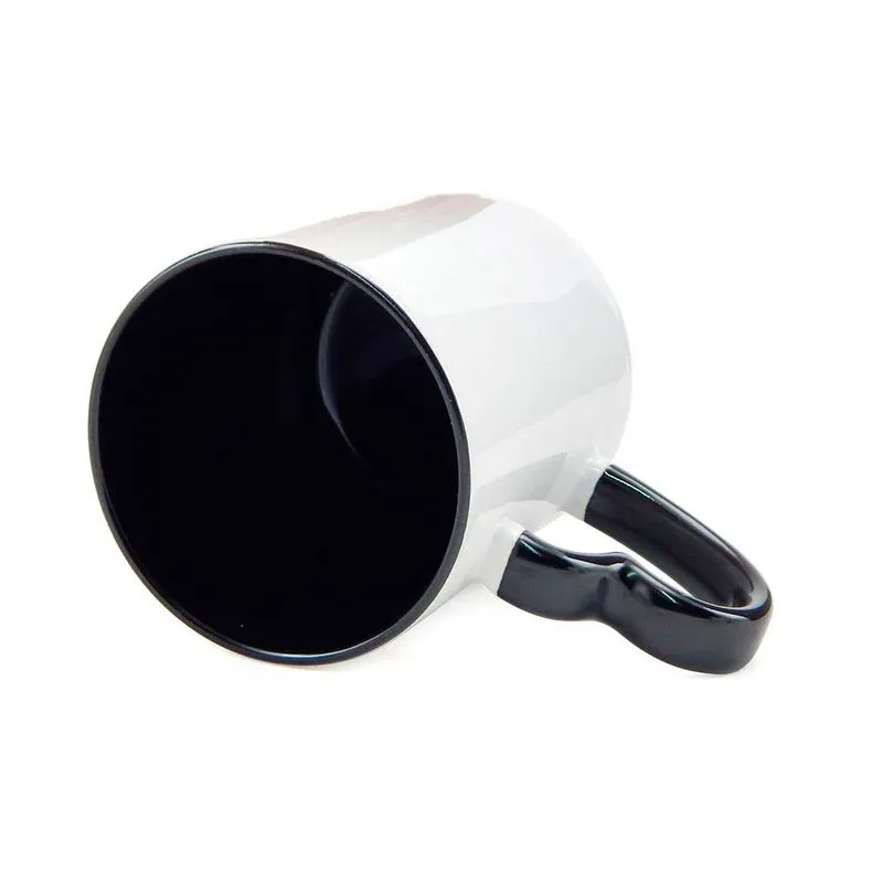 Caneca Love Branca para Sublimação com Alça e Interior Preto - 325ml - Imagem 3