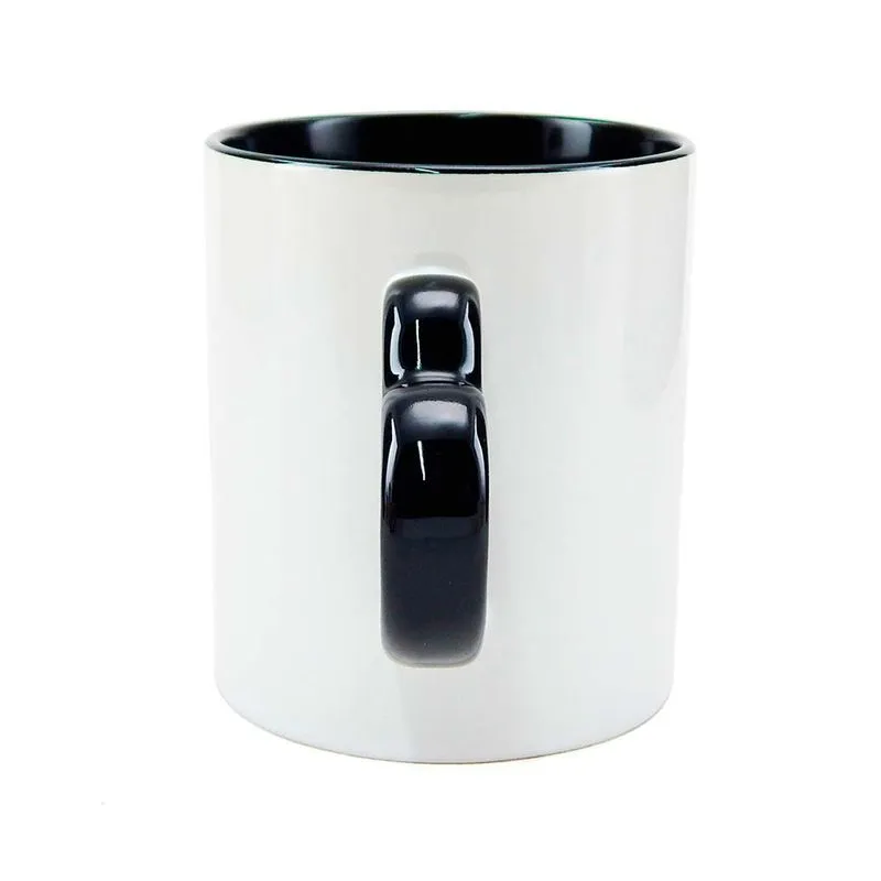 Caneca Love Branca para Sublimação com Alça e Interior Preto - 325ml - Imagem 2