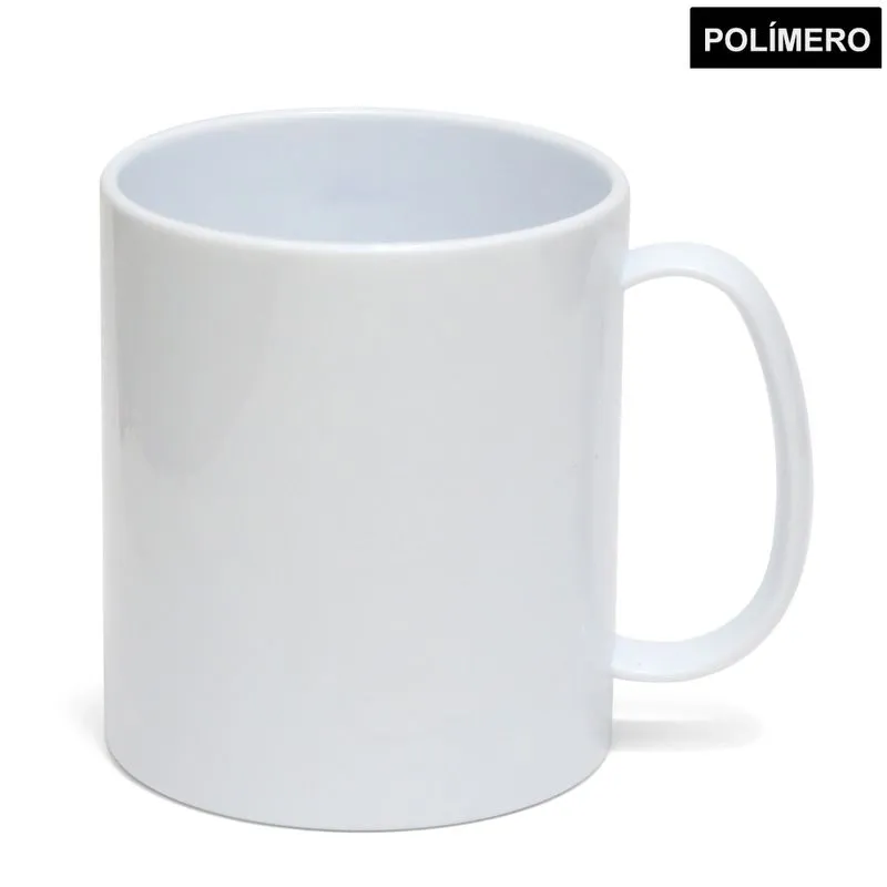 Caneca para Sublimação de Plástico Branco 105grs