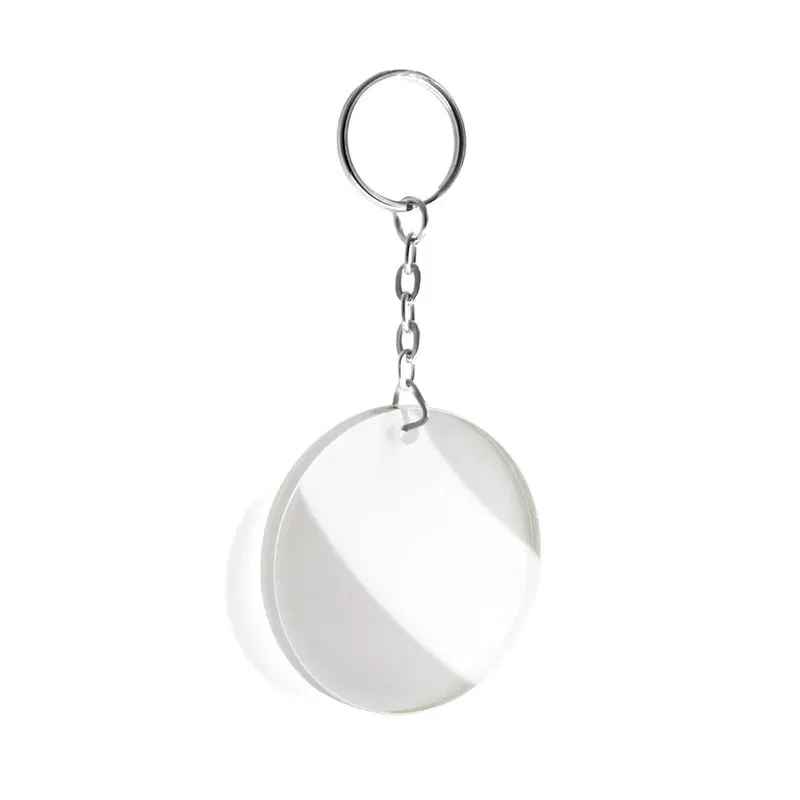 Chaveiro Acrílico Cristal para Sublimação – Redondo 5 x 5 cm