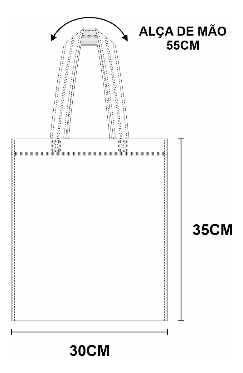 Sacola TNT 80g 30 x 35 cm – Personalizável - Imagem 2