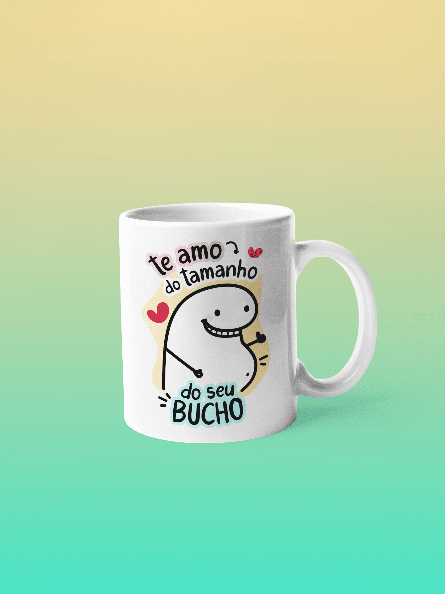 Caneca Personalizada “Te amo do tamanho do seu BUCHO” – 325ml (cópia)