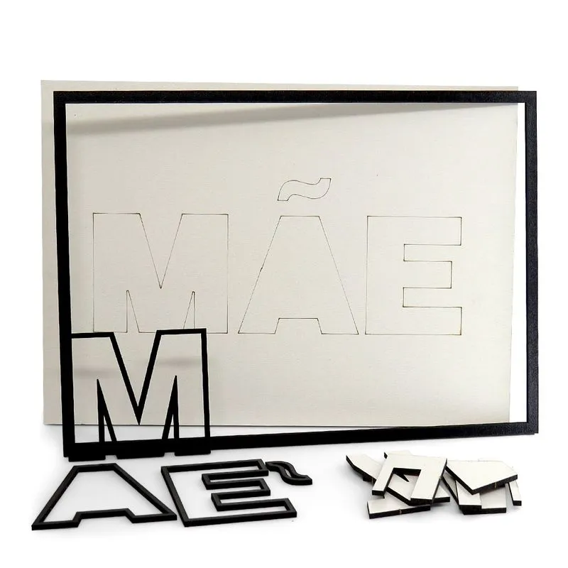 Porta Retrato para Sublimação de MDF Resinado Mosaico - Mãe - Imagem 2