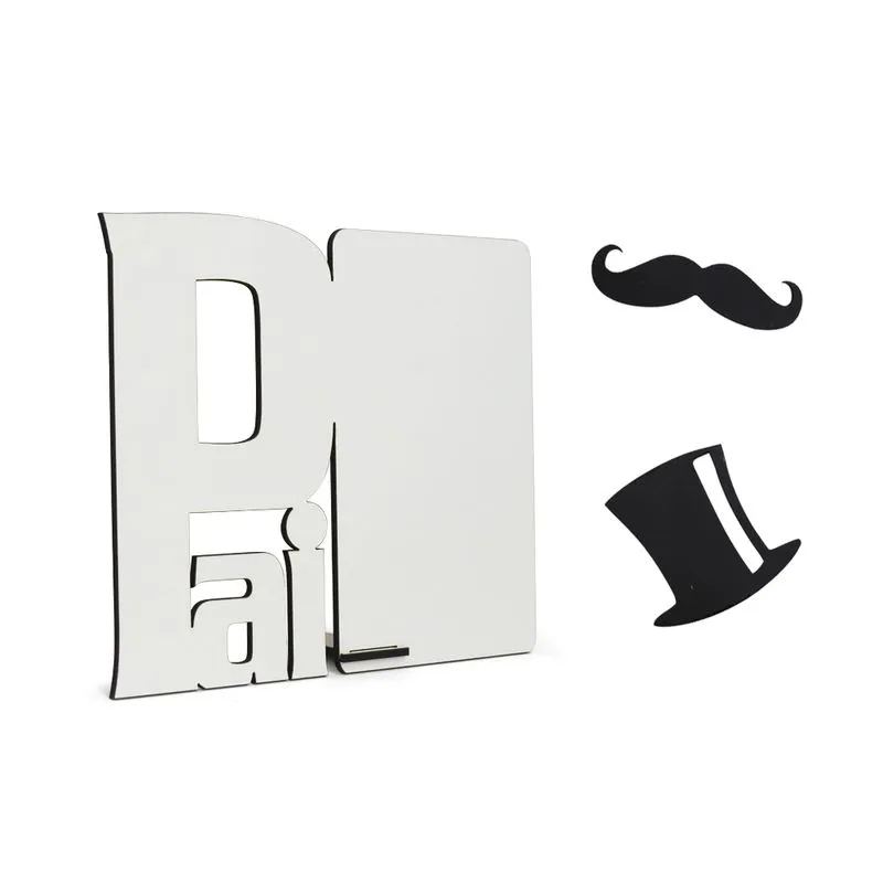 Porta-retrato de MDF Texturizado Pai com Bigode e Cartola 16x18cm - Imagem 2